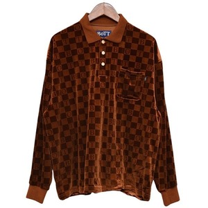 BoTT　ボット　Checkerboard Velour Polo　チェッカーフラッグベロアポロシャツ　8054000169207