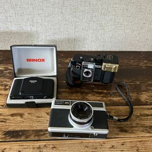 昭和レトロ　古いカメラ　MINOX RICOH FUJICA COMPACT35 3つまとめて　現状品