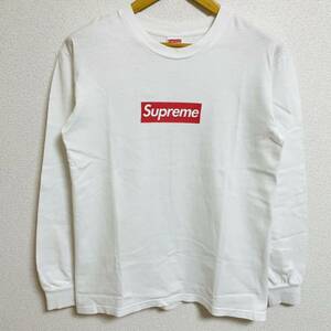 Supreme Box Logo L/S Tee White Red S 20aw 2020年 白 赤 ホワイト レッド ボックスロゴ ロンT ロングスリーブ 胸ロゴ