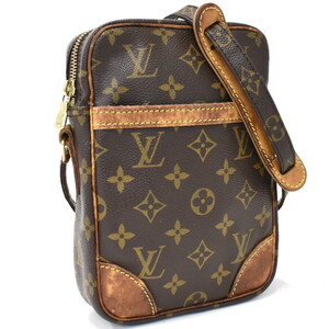 1円 ◆定価14万 LOUIS VUITTON ルイヴィトン ショルダーバッグ ダヌーブ M45266 モノグラム ブラウン◆E.Bugl.tI-10