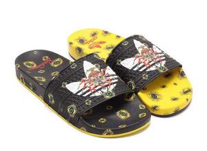 Keiichi Tanaami adidas Originals Adilette Tanaami "Core Black/Footwear White/Yellow" 30.5cm JH6650