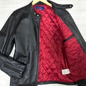 未使用級/ Lサイズ● アーバンリサーチ URBAN RESEARCH レザージャケット シングルライダース キルティング 革ジャン 羊革 ラムレザー 40