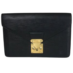 【1円～】ルイヴィトン LOUIS VUITTON バッグ クラッチバッグ エピ セリエドラゴンヌ ブラック レザー M52762 VI0943 ゴールド金具 中古