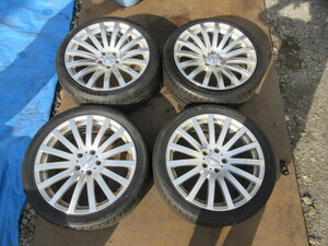 社外19インチアルミホイルタイヤ4本 VENERDI 19×8J ET45 19×9J ET38 PCD114.3 245/40R19 5穴 前後違い ウ゛ェネルディ