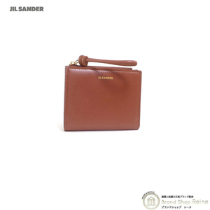 ジルサンダー （JIL SANDER） Giro ミニフレンチ ウォレット 二つ折り 財布 J07UI0016 ブラウン（新品）