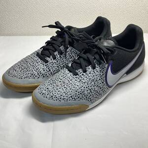 【美品】NIKE ナイキ フットサルシューズ　Magistax Pro IC 25㎝ ウルフグレー×ホワイト　メンズ　靴　室内　