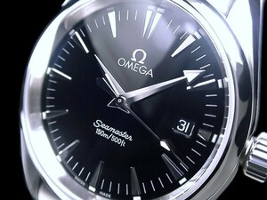 ★極美品 OMEGA Ω オメガ シーマスター アクアテラ ブラック Cal.1538 2518.5000 綺麗！★