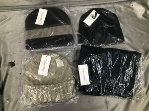 11-12-416 ◎J 未使用品　カルバンクライン Calvin Klein ファッション 小物 帽子 ニット帽 マフラー 4点セット 男性用 プレゼント