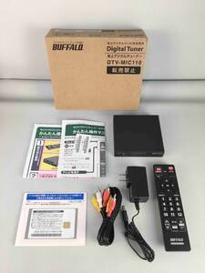 A10567◇BUFFALO バッファロー 地上デジタルチューナー DTV-MIC110 アダプター MU05-J053100-A1 リモコン B-CASカード【通電OK】240430