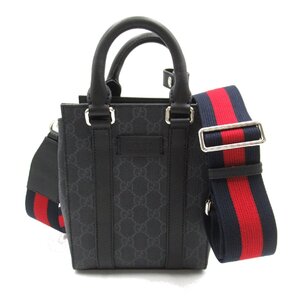 グッチ GGスプリームミニ ブランドオフ GUCCI PVCコーティングキャンバス 2wayショルダーバッグ コーティングキャンバス 中古 メンズ レデ