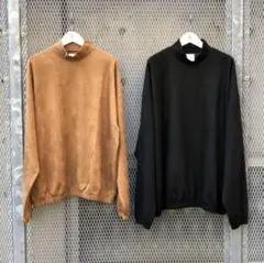 完売アイテム　サスクワッチファブリックス　Suede Mock Neck