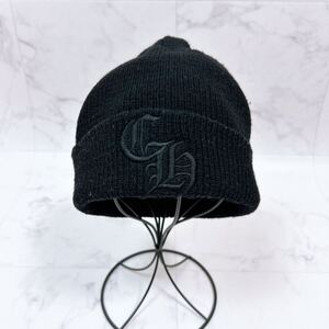 国内正規品 CHROME HEARTS クロムハーツ CH Logo Beanie CHロゴ刺繍 ビーニー ニットキャップ ニット帽 ブラック