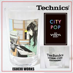 送料込 新品★江口寿史 CITY POP on VINYL 2021 Technics オリジナル ソーダグラス★テクニクス/シティポップ/タンブラー/コップ/東京人/