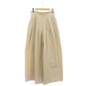 クラネ CLANE 23AW CORSET DESIGN WIDE PANTS パンツ タック 2 M ライトベージュ 15110-7102 /AT ■OS レディース