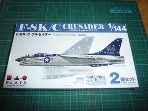 2機セット☆1/144　F-8K/C　クルセイダー ヘルズエンジェルス/NASA　プラッツ カルトグラフ　CRUSADER Hells Angels