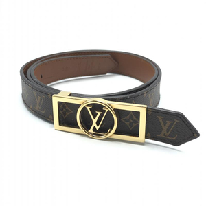 【中古】LOUIS VUITTON ベルト・ドーフィーヌ 25MM リバーシブル M0196 モノグラム ブラウン ゴールド ルイ・ヴィトン[240010454461]