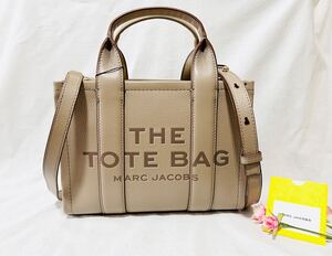 MARC JACOBS レザー ミニ トートバッグ ショルダーバッグ THE LEATHER MINI TOTE BAG セメント 055 マークジェイコブス 2WAY 本革製