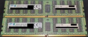 SAMSUNG DDR4-2133 PC4-17000 16GB 2枚セット 32GB 2Rx4 Registered DIMM ECC NEC N8102-646