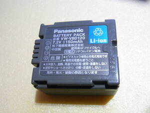 【即決】Panasonic パナソニック 【純正品】 バッテリー VW-VBD120 【動作品】