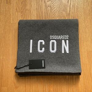 ☆新品・送料無料☆ DSQUARED2 ディースクエアード ICON マフラー グレー