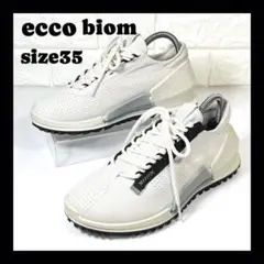 【極美品】ecco biom2.0 レザースニーカー【22】白