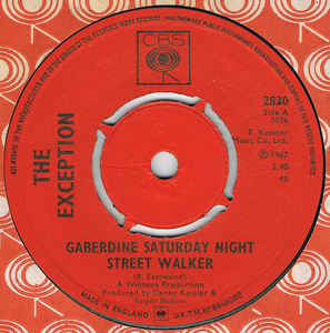 ●THE EXCEPTION / GABERDINE SATURDAY NIGHT STREET WALKER [UK 45 ORIGINAL 7inch シングル MOD 試聴]