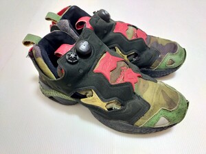 【ジャンク品】希少 リーボック Reebok　INSTAPUMP FURY インスタ ポンプフューリー迷彩 カモフラ 25cm ビームス アトモス ミタスニーカー