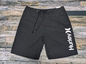 残少 W34 HURLEY サーフパンツ XXL/2XL相当 US/XL 検 アメリカ/カリフォルニア/西海岸 水着/海パン/ボードショーツ ハーレー ブラック/黒