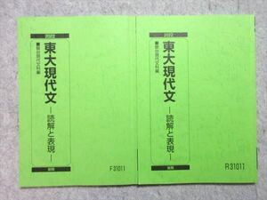 VG55-012 駿台 東大現代文 -読解と表現- 通年セット 2022 前/後期 計2冊 05 m0B