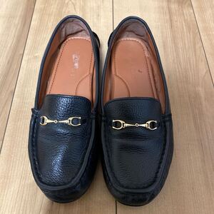 コーチ COACH FG4581 MAVIS LEATHER LOAFER ローファー 7C/ブラック メイビス レザー シューズ 靴 24cm 黒 