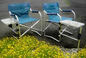 SOUTH FIELD サウスフィールド テーブル付フォールディングチェア ２脚セット 折り畳み椅子