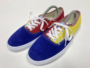 VANS オーセンティック 赤 青 黄 水色 スエード US13 (31cm) アメリカ企画限定!! バンズ Authentic