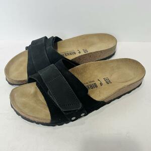 極美品 ビルケンシュトック BIRKENSTOCK Oita オオイタ サンダル コンフォートサンダル スエード 黒 ブラック 38 24.5cm相当 ナロー幅