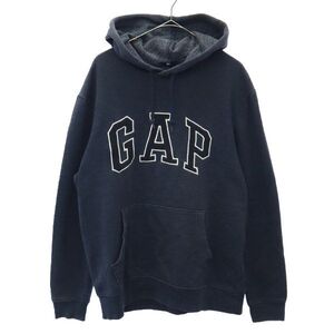 ギャップ ロゴワッペン 長袖 スウェットパーカー S グレー GAP プルオーバー トレーナー メンズ