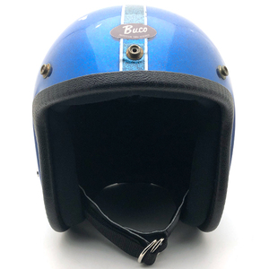 送料無料 箱付 BUCO INTERNATIONAL BLUE METALFLAKE 59cm/ブコインターナショナル青ブルービンテージヘルメットベビーブコレジスタルenduro