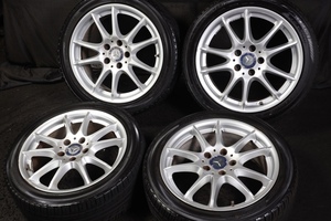 ★バリ山 215/45R17 ベンツ純正アルミ 国産DUNLOP LE MANS V 2022年製 PCD112/7J/+49 メルセデス・ベンツ A,Bクラス等