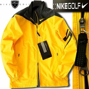 新品 ナイキ ゴルフ 撥水 防水 防風 FIT-Storm アクティブ ブルゾン M 黄 【J52471】 NIKE GOLF ジャケット メンズ ウィンドブレーカー