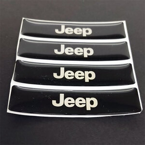 JEEP　ジープ　 エポキシ３Dステッカー　４個セット　　別バージョン