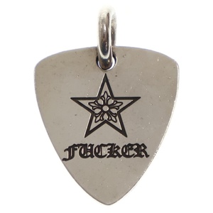 CHROME HEARTS クロムハーツ GUITAR PICK FUCKER ギターピック ファッカー ペンダント シルバーネックレストップ