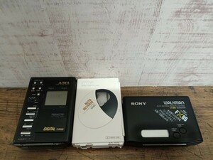 必見!!　厳選　ポータブル　カセットプレーヤー　まとめ　3点　AIWA アイワ　HS-JX10 HS-PL10 SONY ソニー　WM-FX85 当時物　ジャンク