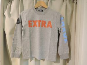 X-LARGE エクストララージ Kids EXTRA LARGE ロゴプリント L/S Tシャツ 灰 XLARGE 送料込