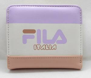 【新品】FILA　二つ折り財布　レディース　キッズ　パープル×ピンク