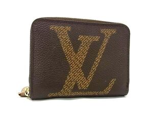 1円 ■美品■ LOUIS VUITTON ルイヴィトン M69354 モノグラムジャイアント リバース ジッピーコインパース 小銭入れ ブラウン系 BI6316