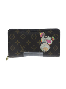 LOUIS VUITTON◆ルイヴィトン/M61729/ポルト・モネ・ジップ_モノグラム・パンダ_BRW/PVC/BRW