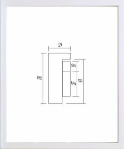 デッサン用額縁 木製フレーム 9790 半切 ホワイト