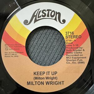 MILTON WRIGHT / KEEP IT UP // 7” free soul rare groove mellow FUNK 45’s