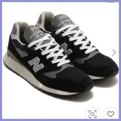 未使用近❗️【New Balance 998】スニーカー 黒/グレー