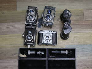 １５　中判フィルムカメラ yashica-A airesflex press van 二眼レフ 双眼鏡 スコープ ヤシカ