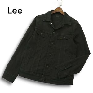 Lee リー × ナノユニバース別注★ LB0215 通年 ストレッチ デニム トラッカー ジャケット Gジャン Sz.M メンズ 黒　A5T00015_1#O