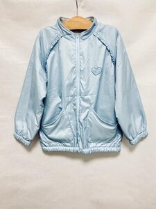 【送料込】KP ケーピー ジャケット 130cm 水色×グレー×シルバー リバーシブル 女の子 キッズ アウター 洗える 可愛い s3407230